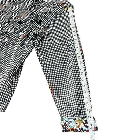 Robert Graham Flip Cuff Rainbow Gingham Plaid Check Embroidered Button Down XL - Picture 7 of 14